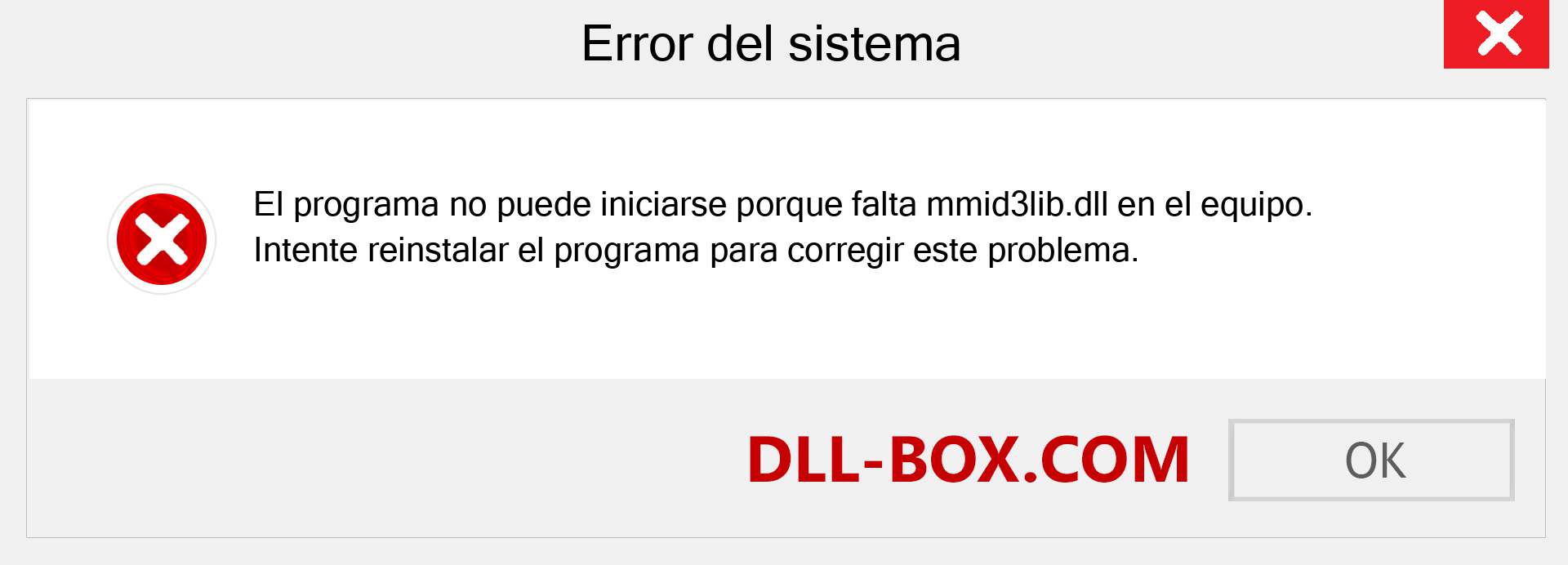 ¿Falta el archivo mmid3lib.dll ?. Descargar para Windows 7, 8, 10 - Corregir mmid3lib dll Missing Error en Windows, fotos, imágenes