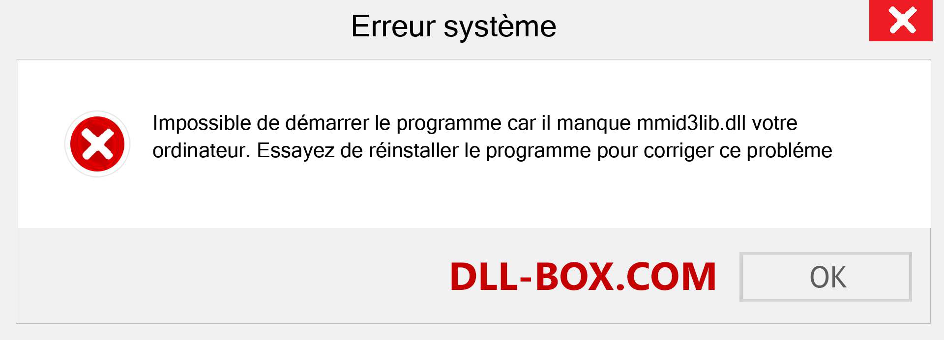 Le fichier mmid3lib.dll est manquant ?. Télécharger pour Windows 7, 8, 10 - Correction de l'erreur manquante mmid3lib dll sur Windows, photos, images