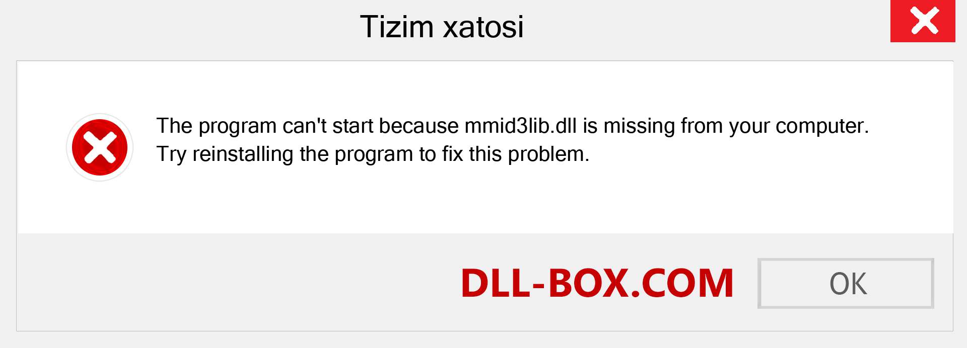 mmid3lib.dll fayli yo'qolganmi?. Windows 7, 8, 10 uchun yuklab olish - Windowsda mmid3lib dll etishmayotgan xatoni tuzating, rasmlar, rasmlar